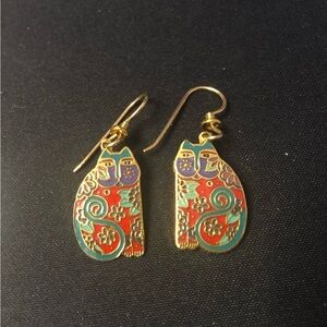 LAUREL BURCH Flowering Baby Felines earrings. CATS. KITTENS. RARE.